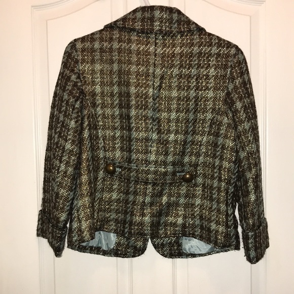 🧵 Teal & Beige Blazer - Picture 2 of 4